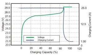 24v100 LiFePO4 charging-capacity