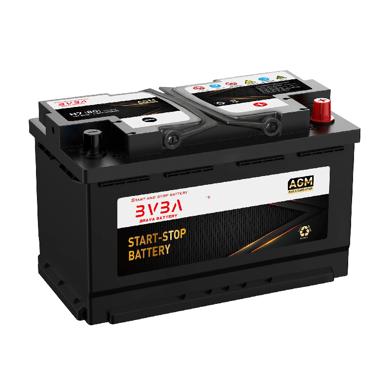 AGM80(DIN77H) 12v80Ah AGM Stop-Start battery replace 6-qtf-80 - BRAVA