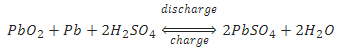 Lead-Acid Battery chemical reactioin