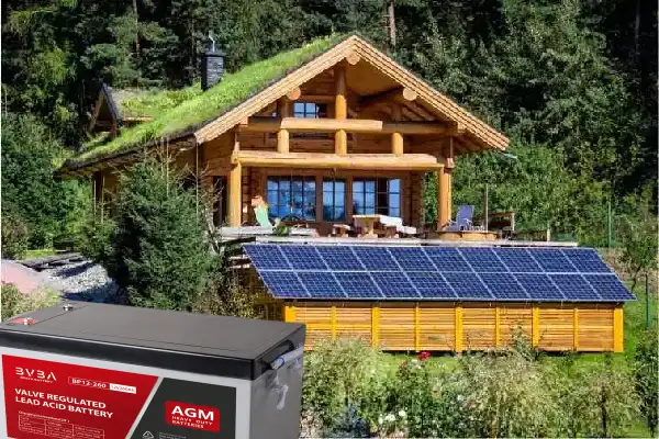 solar battery in cabin