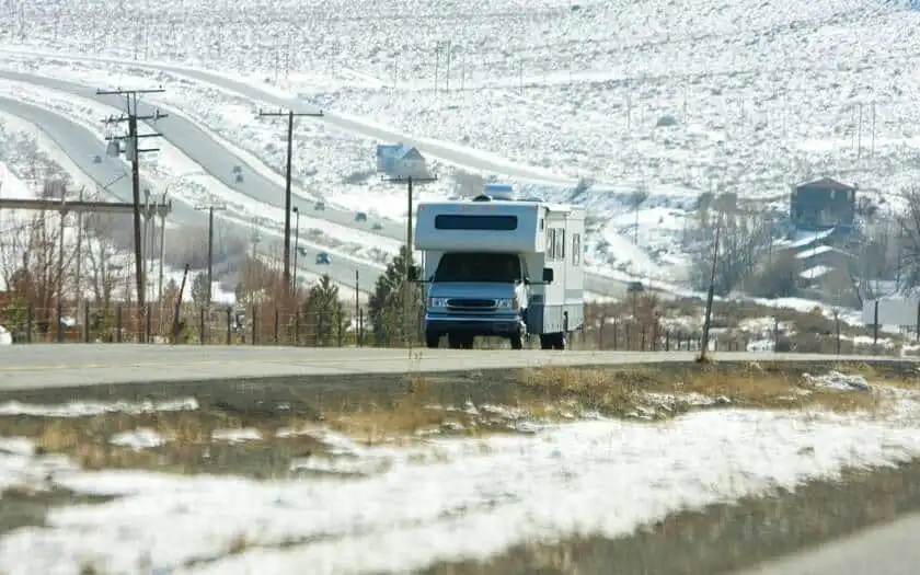 camping over winter with rv battery