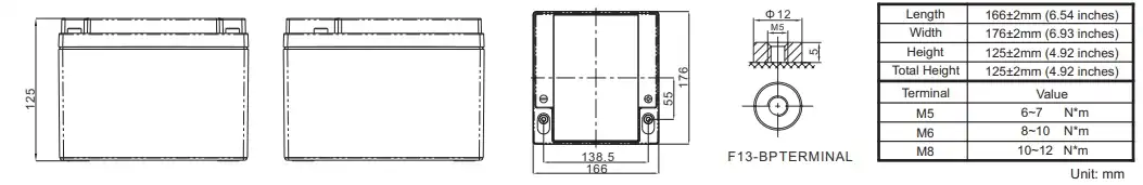 BPG12-26 12V26AH LAYOUT