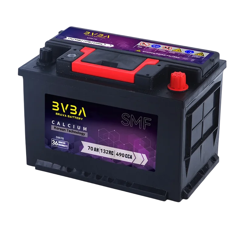 DIN70 57028 12V70AH DIN SMF CAR Battery - BRAVA