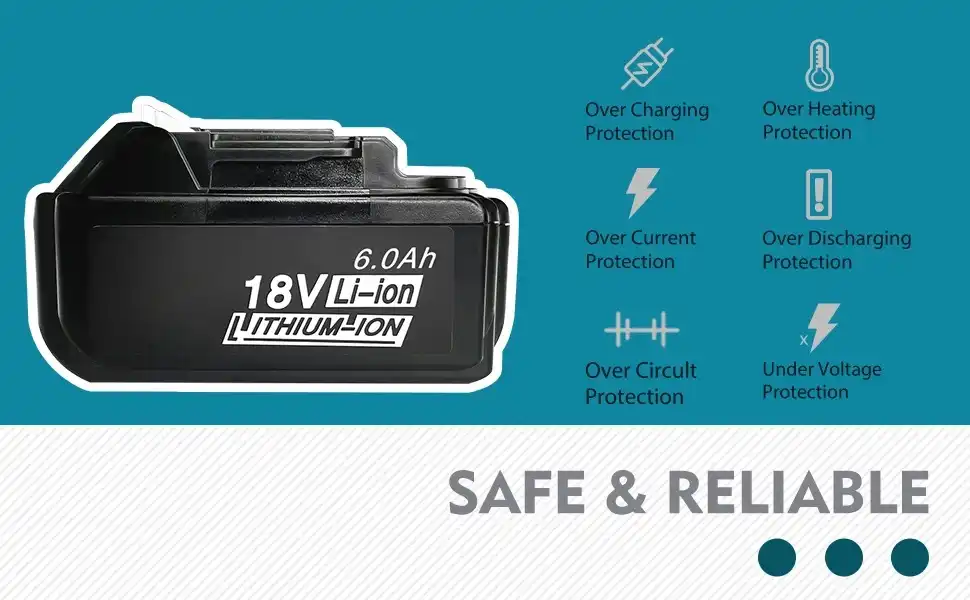 Replacement Makita Bl1830 BL1860 battery